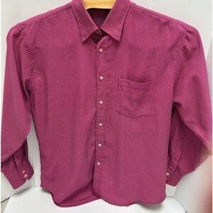 BUGATCHI UOMO Stretch‎ Modal Blend Polyester Long Sleeved Short Size Large